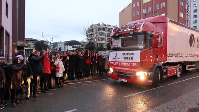 Samsun'dan Halep'e yardım