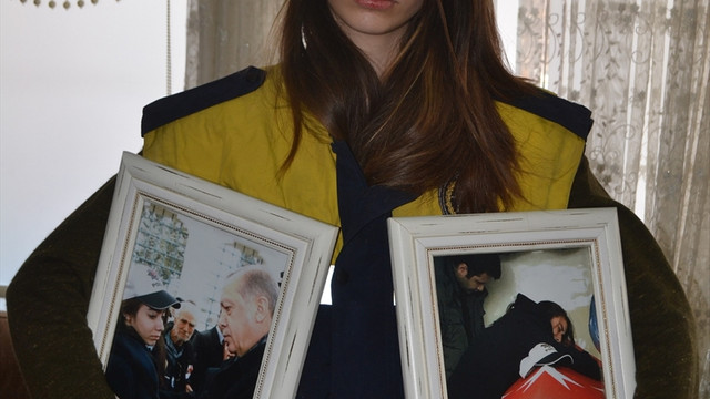 Şehit kızının bayrak talebi yerine getirildi