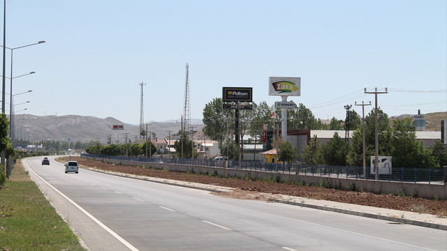 Sivas-Erzurum karayolu yeşile bürünüyor