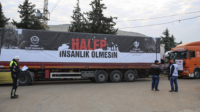Türkiye'den Suriyelilere yardım yardımlar sürüyor