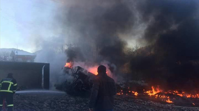 Giresunda TIRla çarpışan tanker patladı: 2 ölü
