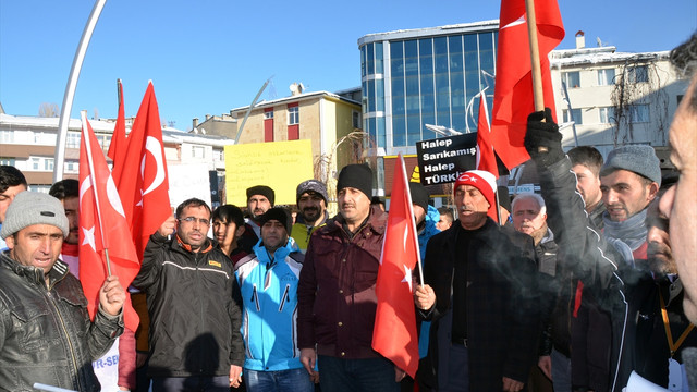 Türkiye ve Halep'teki saldırılara protesto