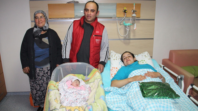 Aydın'da yeni yılın ilk bebeği dünyaya geldi