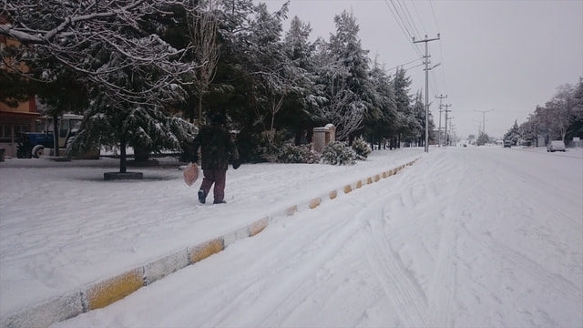 Burdur'da kar yağışı