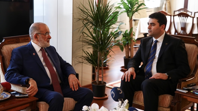 DP Genel Başkanı Uysal'dan Karamollaoğlu'na ziyaret