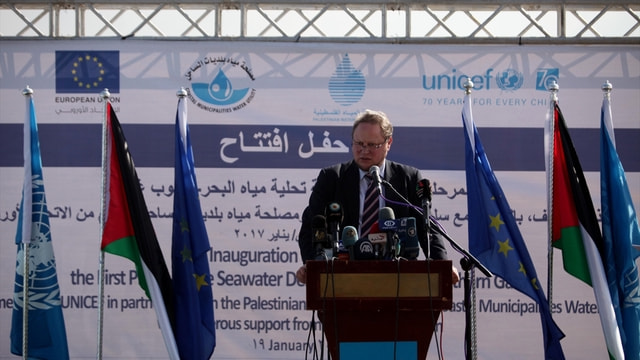 Gazze'de deniz suyu arıtma tesisi açılışı yapıldı