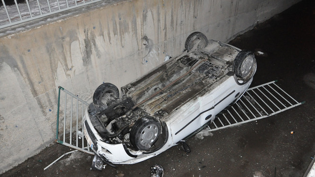 Kayseri'de otomobil kanala düştü: 1 yaralı