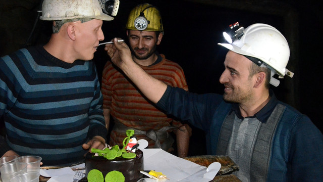 Maden ocağında yılbaşı