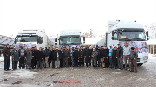 Nevşehir'den Haleplilere 12 tır yardım malzemesi