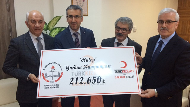 Sakarya'dan Haleplilere 213 bin liralık yardım