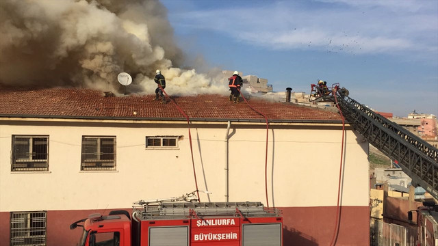 Şanlıurfa'da okulda yangın