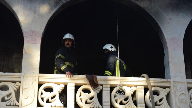Şanlıurfa'da tarihi binada yangın
