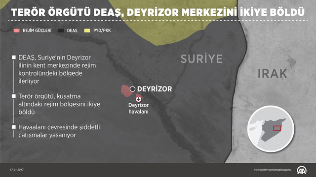 Terör örgütü DEAŞ, Deyrizor merkezini ikiye böldü