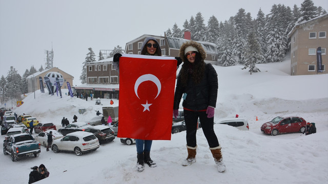 Uludağ hafta sonu doldu taştı