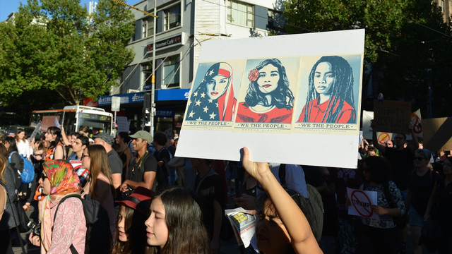 Avustralya’da Trump’ın vize yasağı protesto edildi