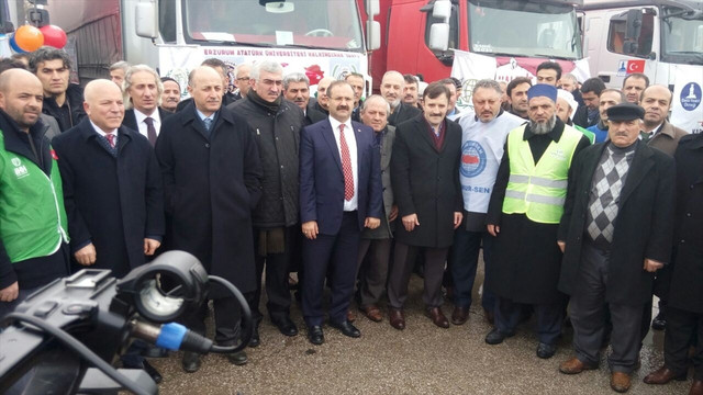 Erzurum'dan Halep'e 40 tır yardım