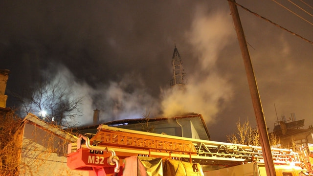 Konya'da cami yangını