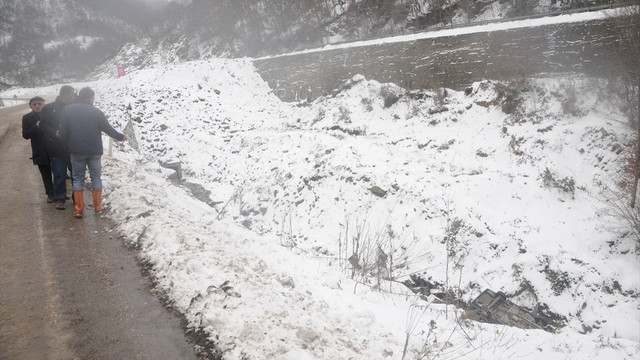 Zonguldak'ta otomobil uçuruma yuvarlandı